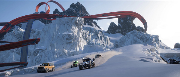 DLC1 Hot Wheels　雪山の場面